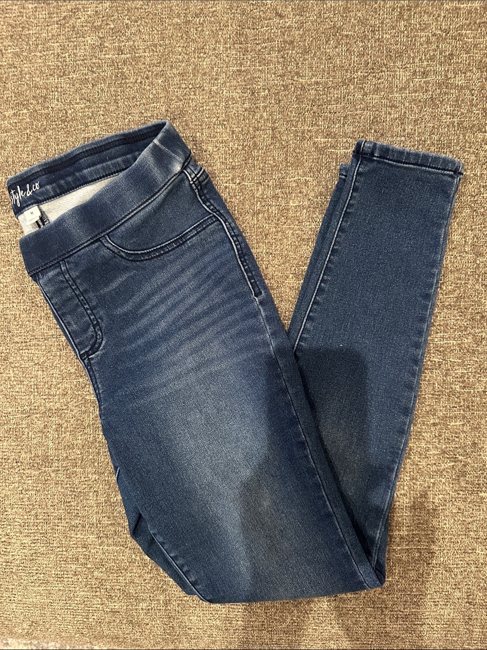 Style & Co. Women's Dark Wash Stretch Jeggings - Navy Blue